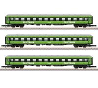 Marklin FlixTrain 2nd Class Coach Set (3) VI MN87403 Z Gauge