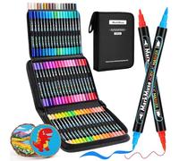 MarkMuse 72 Colours Acrylic Paint Pens, Non-Toxic Water-Based & Fast-Dry Dual Tip Acrylic Markers for Stone Painting, Canvas, Wood, Adult Artist Supplies