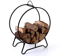 Marko Fireside Firewood Rack Log Storer Indoor Fireside Wood Cart Mover Carrier Stand Storage (Vantaa Round Log Store)