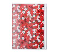 MARK'S 2024/2025 Taschenkalender A5 vertikal, Flower Pattern // Red