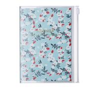 MARK'S 2024/2025 Taschenkalender A6 vertikal, Flower Pattern // Turquoise