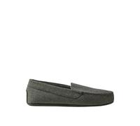 Marks and Spencer Men's Herringbone Moccasin Slippers, Grey Mix, 10 UK