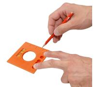 Marks Offset Ruler, 6-in-1 Multifunctional Ruler for Parallel Lines, Nails, Screws, Multifunctional Marking Offset Trim Ruler, Carpenter's Tool for Measuring Marking Nails, Screw