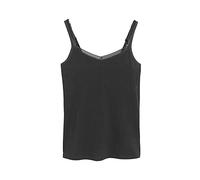 Marks & Spencer Women's Cotton Secret Support Lace Trimmed Cami, Black, 12