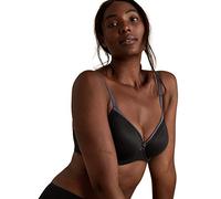 Marks & Spencer Women's Sumptuously Soft Under Wired Lace Trim Padded Full Cup T-Shirt Bra, Black Mix, 36A