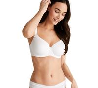 Marks & Spencer Women's Sumptuously Soft Under Wired Lace Trim Padded Full Cup T-Shirt Bra, Opaque, White, 30A