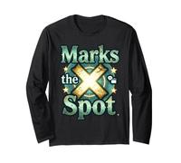 Marks The Spot Map Compass Navigation Adventure Design Long Sleeve T-Shirt