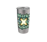 Marks The Spot Map Compass Navigation Adventure Design Stainless Steel Insulated Tumbler
