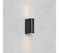 Markslöjd Alor LED outdoor wall light, black, 2-bulb, IP65, dimmable