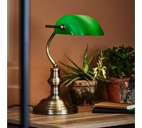 Markslöjd Bankers table lamp, height 25 cm green