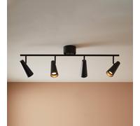 Markslöjd Ceiling spotlight Crest, metal black, 4-bulb