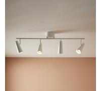 Markslöjd Ceiling spotlight Crest, metal white, 4-bulb