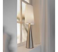 Markslöjd Conus table lamp with off-white lampshade, nickel