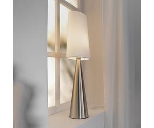 Markslöjd Conus table lamp with off-white lampshade, nickel