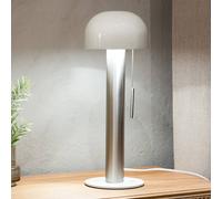 Markslöjd Costa table lamp in metal, white/nickel