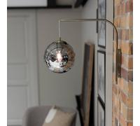 Markslöjd Dione wall lamp, brass/smoke grey, height 40 cm, plug