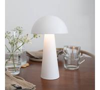 Markslöjd Fungi rechargeable table lamp for outdoor use, white