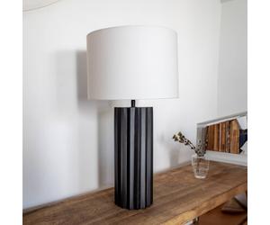 Markslöjd Hashira table lamp with fabric shade, black