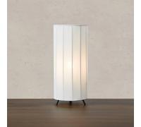 Markslöjd Hikari table lamp, Ø 14 cm, white/black, fabric/metal