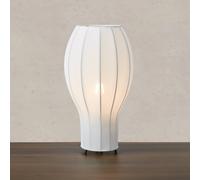 Markslöjd Hikari table lamp, Ø 22 cm, white/black, fabric/metal