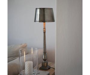 Markslöjd Metallo table lamp, antique silver-coloured, metal, height 66 cm