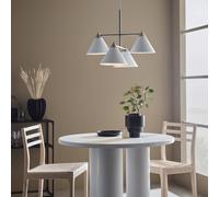 Markslöjd Pendant light Klint, metal white, 4-bulb