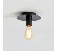 Markslöjd Piatto ceiling light, exposed bulb, E27, black