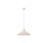 Markslöjd Plisado pendant light with pleated lampshade, white