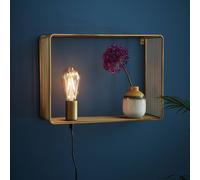 Markslöjd Shelf wall light, gold-coloured, metal