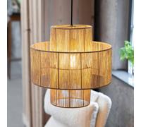 Markslöjd Soga hanging light, plug, natural, jute, Ø 40 cm