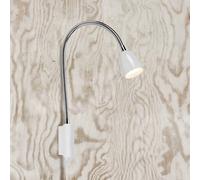 Markslöjd Tulip LED wall lamp with cable and plug, white