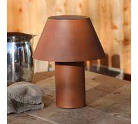 Markslöjd Vivo LED solar table lamp, brown, IP44, height 30 cm, dimmable.