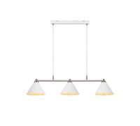 Markslojd 400314 Klint 3 Light Bar Ceiling Pendant in Chrome And White Finish
