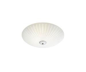 Markslojd 46035 Cut 43 Flush 3 Light Ceiling Fitting With White Glass Shade