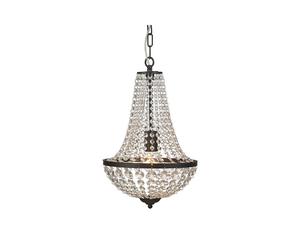 Markslojd 46047 Granso Single Light Ceiling Chandelier In Crystal And Matt Black Finish