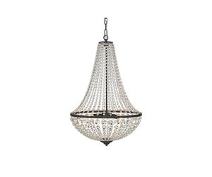 Markslojd 46050 Granso 3 Light Grand Ceiling Chandelier In Crystal And Matt Black Finish