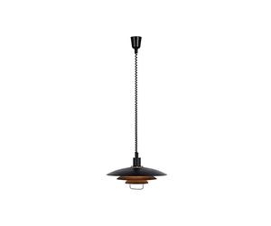 Markslojd 46072 Kirkenes Single Light Rise and Fall Ceiling Pendant In Black Finish