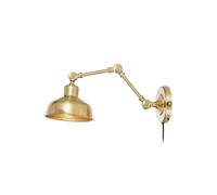 Markslojd 49191 Grimstad Single Light Wall Fitting In Dark Brass Finish with Plug