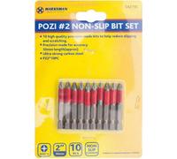 Marksman 10Pc Power Drill Screwdriver Bit Set Long Reach Non Slip Steel Pozi Pz2 50mm