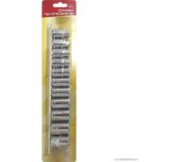 Marksman 11Pc 1/2 Inch Dr Cv Garage Tool Socket Set And Holder Drive Kit 10mm-24mm L38mm