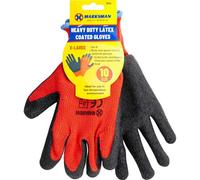 Marksman 12 Pairs Extra Large Latex Coated Multi Purpose Red Work Gloves Protective Gloves Heavy Duty
