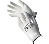 Marksman 12 Pairs White Work Pu Coated Gloves Safety Mechanic Builders Nylon Construction