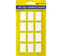 B&Q Hanging Hooks – Marksman 12 Self-Adhesive – Plastic – Bathroom/Kitchen