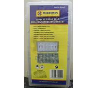 Marksman 120Pc Piece Hex Head Self Drilling Screw Set Diy Multi Purpose Fittings Kit
