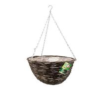 Marksman 16" Rattan Hanging Basket Flowers Garden Hanging Plants