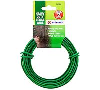 MARKSMAN 20 x Meter Garden Wire Galvanised Green Plant Tie Home Thick Silver Thin Metal Decking Fencing Outdoors Indoor General Purpose Line Twist Coated UK FREE P&P (3.0mm x 5m Green Garden Wire)