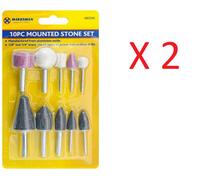 Marksman 20Pc Stone Bit Set Grinding Mounted Router Grinder Drill Craft Metal Tool