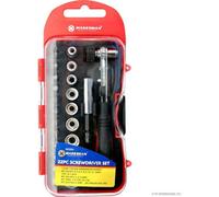 Marksman 22Pc Metric Ratchet Set Drive Star Torx Pozi Hex Screwdriver Set 1/4 Inch