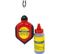 Marksman 2Pc 100Ft Builders Chalk String Line Marking Kit Reel Set 30M 4Oz Blue Marker Builder Hand Tool Straight Line Marking