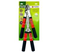 Marksman 2Pc Lopper & Shears Set 14" Secateurs Hedge Cutter Garden Pruning Set 70431C